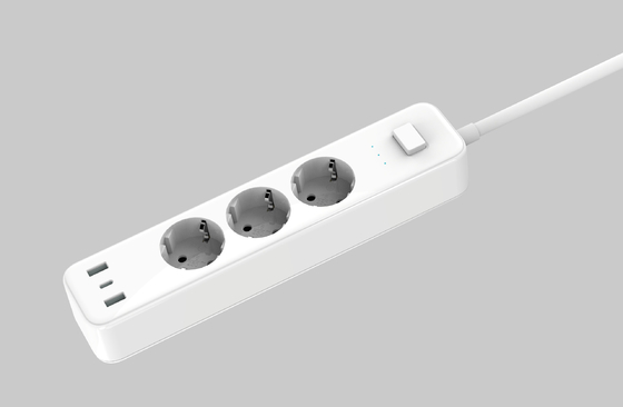 Un bon prix. 32W Smart Power Strip avec certification CE et plusieurs prises en ligne