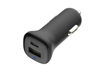 Un bon prix. Chargeur de voiture UE/UA/Royaume-Uni/États-Unis doté de deux ports USB pour une charge allant jusqu'à 3,0 A en ligne