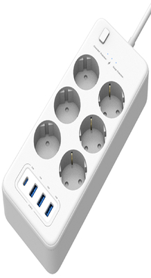 Un bon prix. 4 ports PD 32W Smart Power Strip avec prise secteur 250V16A 4000W en ligne