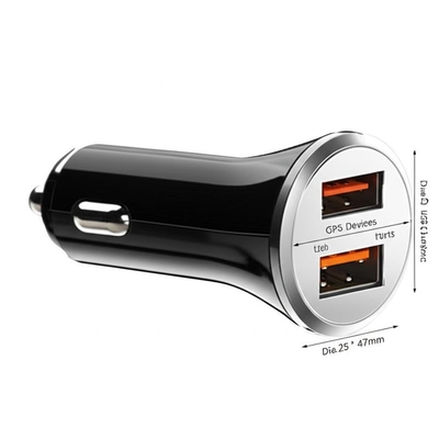 Un bon prix. Chargeur de voiture double USB 2.4A 3.0A pour entrée 12V-24V en ligne